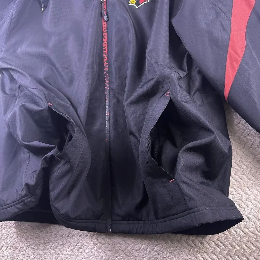 Reebok On‎ Field Arizona Cardinals Zip Up Jacket Size Large Removable Hood